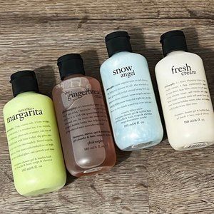 NEW Philosophy set of four shampoo, shower gel & bubble bath